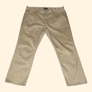 Polo Ralph Lauren Mens 40x28 Tan Khaki 5-Pocket Straight Leg Cotton Twill Pants‎